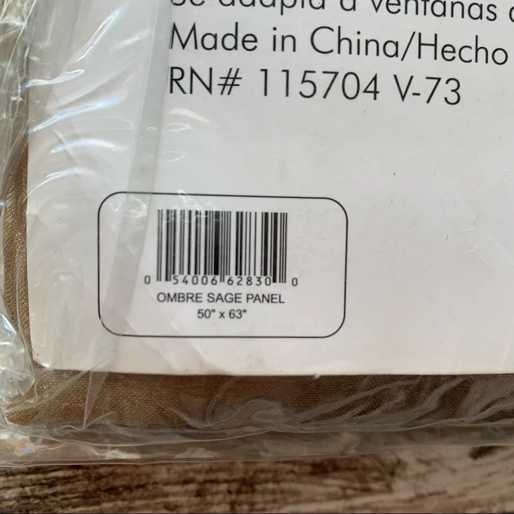 OMBRE Sage Curtain Panel 50 in x 63 in NEW NIP